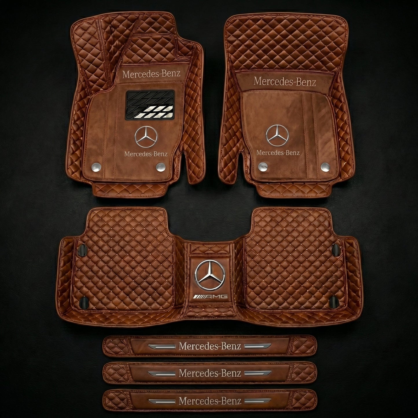 Set de covorașe auto premium, finisaj din piele – curățenie și eleganță în fiecare zi