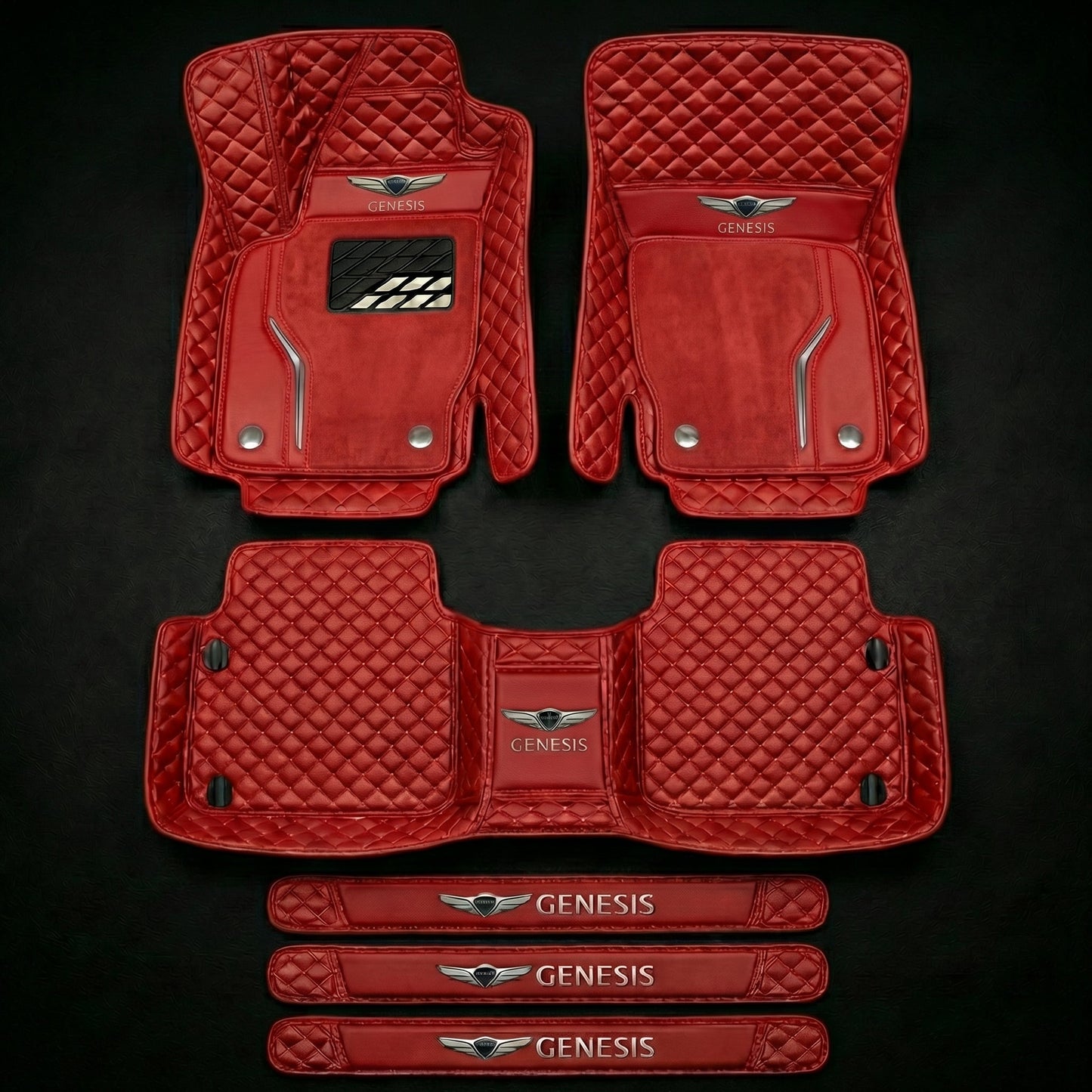 Set de covorașe auto premium, finisaj din piele – curățenie și eleganță în fiecare zi